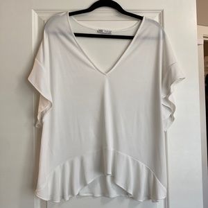 Zara White Blouse